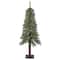 4ft. Pre-Lit Mountain Fir Artificial Christmas Tree with Natural Wood Pole, Soft White LED Lights